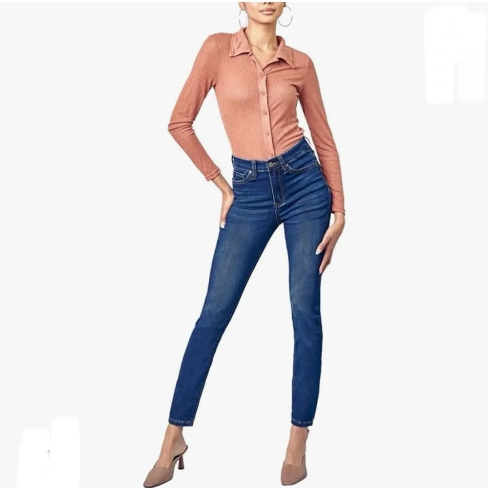 Sz W5 26 Kan Can Women's stretch Jean  blue